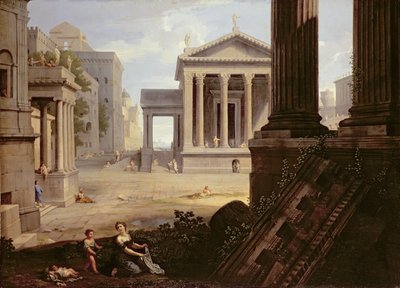Square in an Ancient City, late 1630s by Jean Lemaire